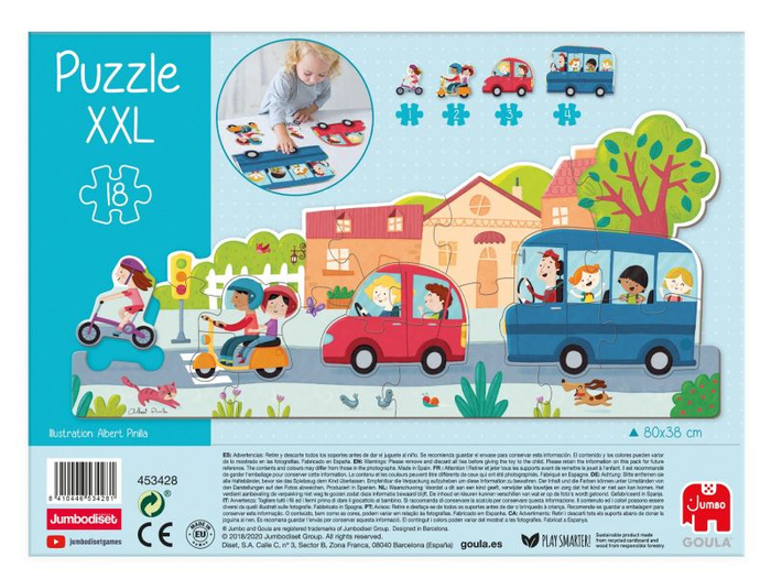 Puzzle dla dzieci XXL Pojazdy Goula 453428