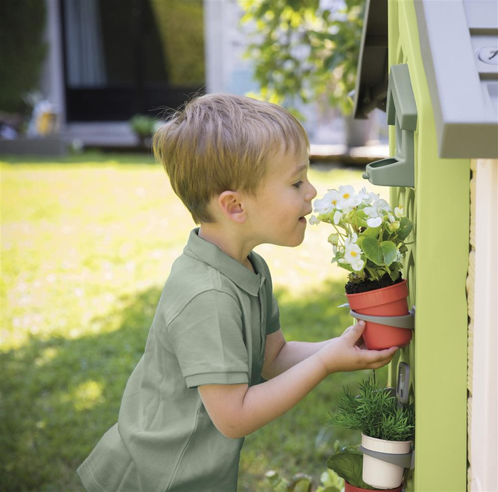 Domek małego ogrodnika Smoby 810408 z zestawem akcesoriów ogrodniczych do zabawy na świeżym powietrzu