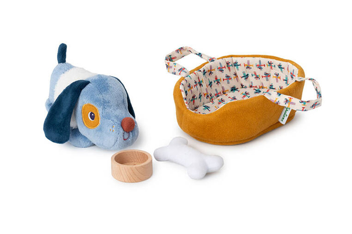 Przytulanka piesek z koszyczkiem i akcesoriami Piesek Jules Lilliputiens 83547