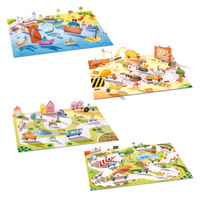 Naklejki dla dzieci 3D do wielokrotnego użycia POJAZDY Djeco DJ00043 kreatywne zabawki