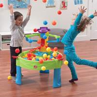 Kolorowy Stół Wodny STEP2 8400 Katapulty i Karuzela do sensorycznej zabawy z piłeczkami 2w1