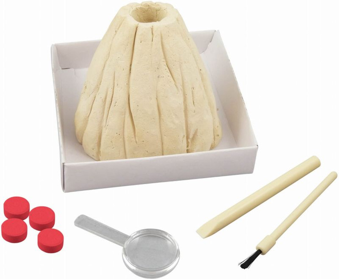 Mini wulkan erupcja i odkopywanie Buki 2225 mały archeolog