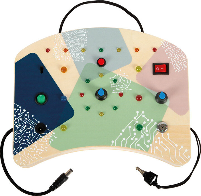 Tablica manipulacyjna Światło LED i przełączniki Montessori Small Foot 12623 Tablica sensoryczna