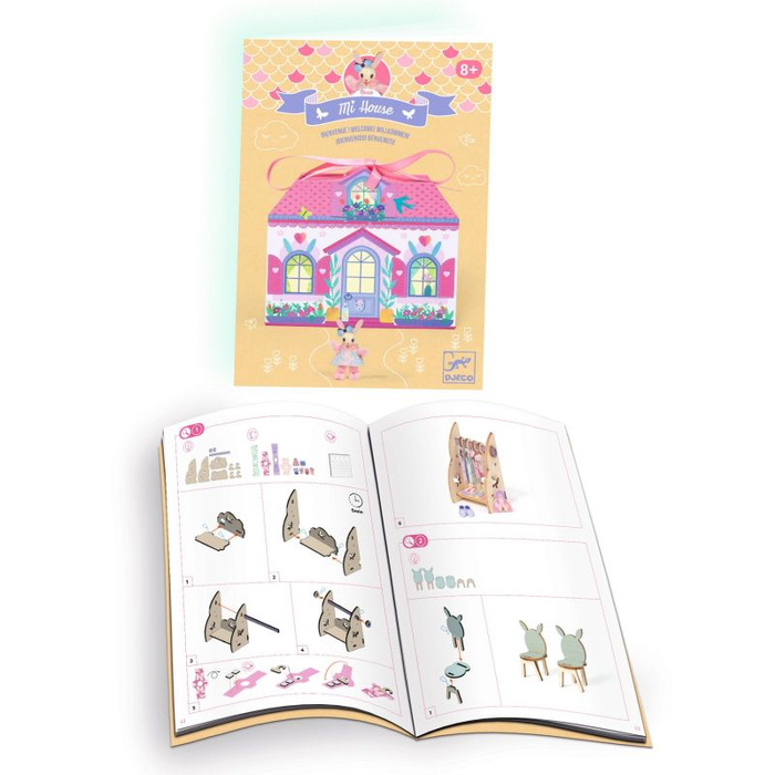 Mini domek dla lalek drewniany Zrób to sam Mi House Rosie Djeco DJ08033
