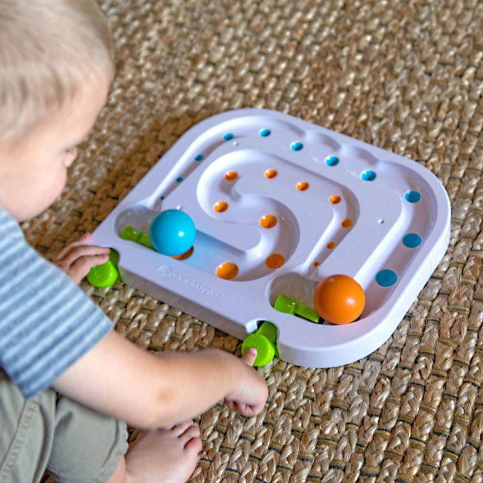 Płaski tor dla kulek kulodrom RollAgain FA225-1 Fat Brain Toys, zjeżdżalnie dla kulek