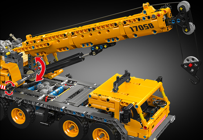 Klocki konstrukcyjne Mould King 17058 Zestaw do budowy modelu dźwigu mobilnego 997 elementów