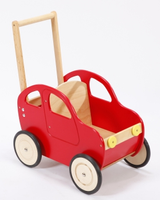 Czerwony samochód - drewniany wózek na zabawki