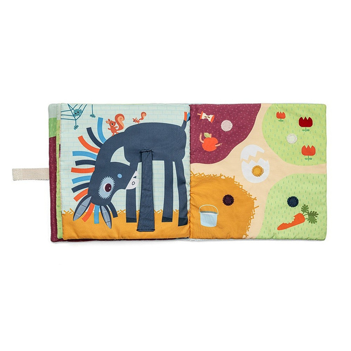 Książeczka aktywizująca Młode zwierzątka Lilliputiens 83856 z mini-pacynkami Farma dla niemowląt