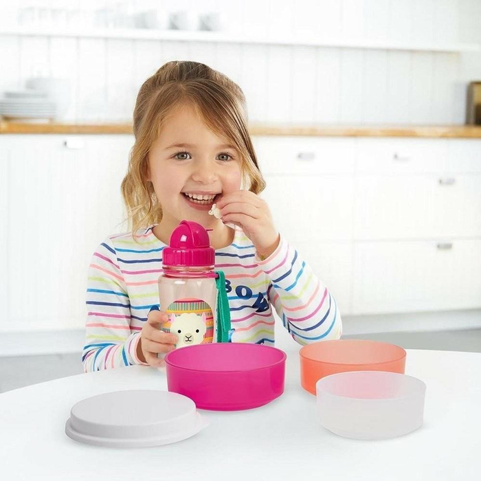 Zestaw misek z pokrywką 3 szt. Zoo Lama 9I238510-Skip Hop, pojemniki na jedzenia