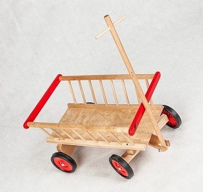 Drewniany wóz drabiniasty dla dzieci Mumbee 53307 pojazd dla dzieci