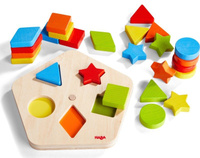 Drewniany sorter dla dzieci Karuzela kształtów HB305381-Haba, puzzle i układanki