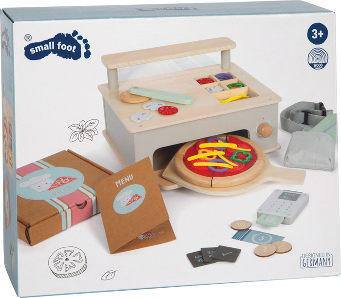 Duży zestaw kuchenny dla dzieci do robienia pizzy z piecykiem Small Foot 12696