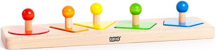 Sorter figur geometrycznych na podstawce, 44750-Bajo, zabawki edukacyjne