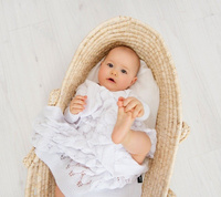 Kocyk ażurowy Boho biel LL5794-Lullalove, kocyki dla dzieci