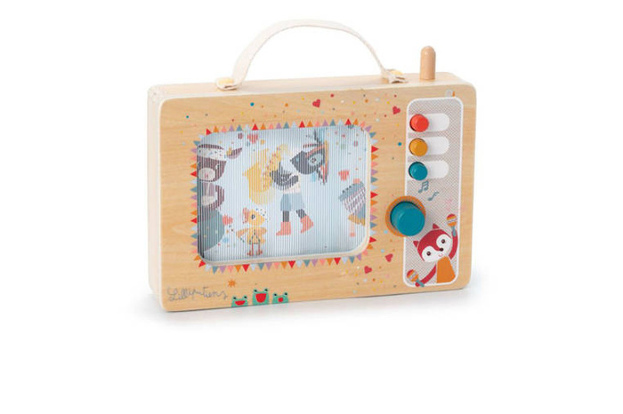 Drewniana animowana pozytywka Telewizor 83452 Lilliputiens