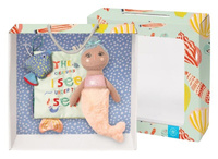 Zestaw dla niemowlaka Miękka książeczka z lalką Syrenka 158390-Manhattan Toy, zabawki dla niemowląt