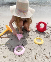 Wielofunkcyjny zestaw łopatka i grabki Raki Banana Pink 172468-Quut, zabawy w plenerze 