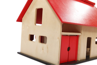 Drewniana stajnia dla koni z uchylnymi drzwiami i dachem Mumbee