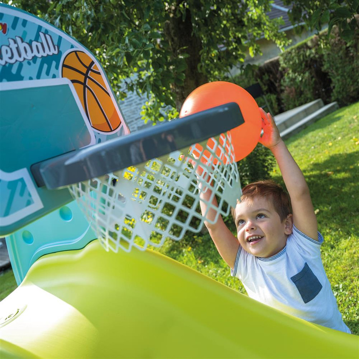 Kosz do koszykówki Smoby 820700 sportowa obręcz do rzutów na zjeżdżalnię lub ścianę