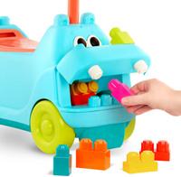 Jeździk dla dzieci hipopotam z klockami Locbloc Hippo B.Toys BX2312 zestaw interaktywny