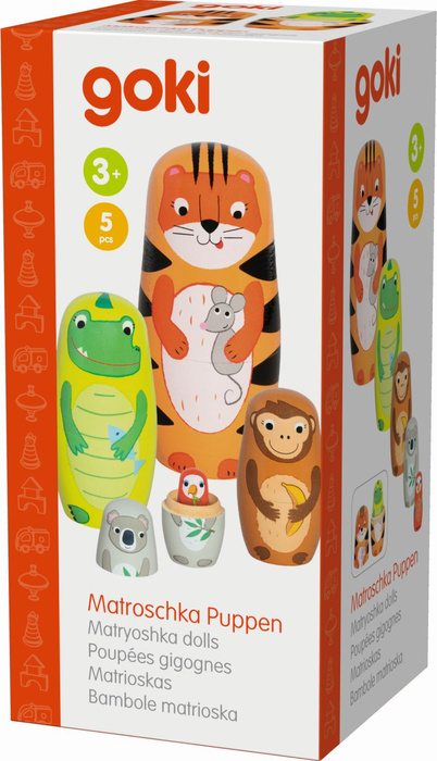 Matrioszki drewniane Tygrys Tavi i jego przyjaciele Goki 60661