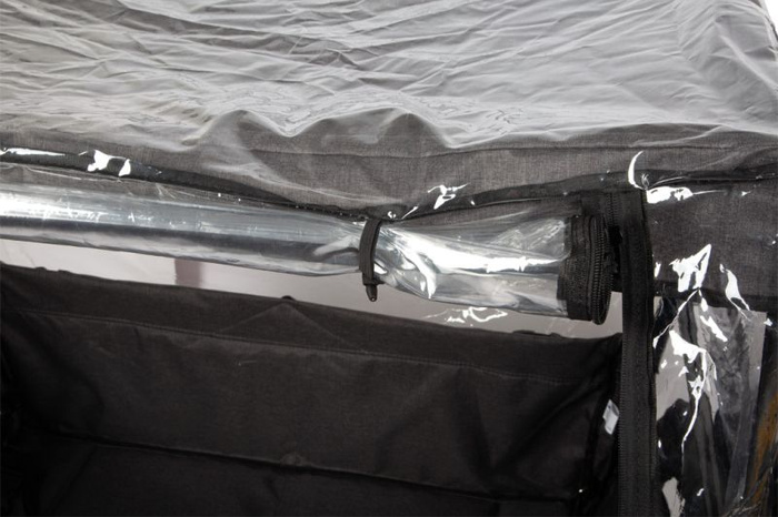 Przyczepka wózek do ciągnięcia dla dzieci z osłoną przeciwdeszczową i składanym daszkiem Small Foot 12729