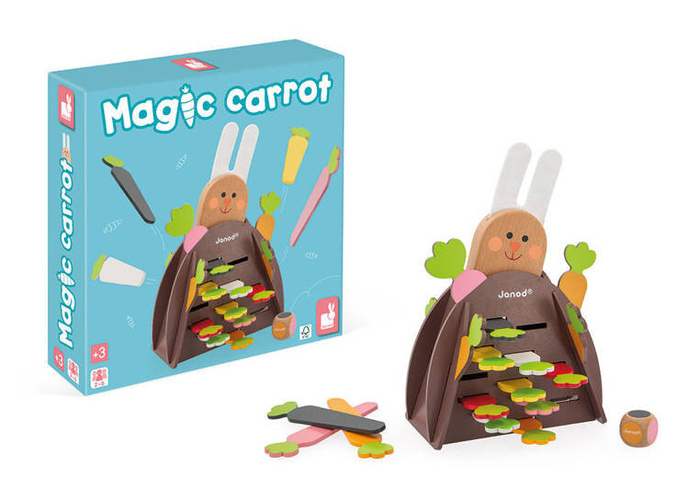 Rodzinna drewniana gra strategiczna Magiczna Marchewka Janod J02473