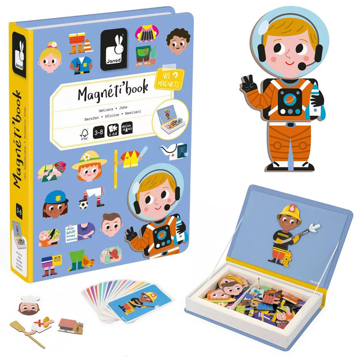 Układanka magnetyczna dla dzieci Zawody Magnetibook Janod J02597