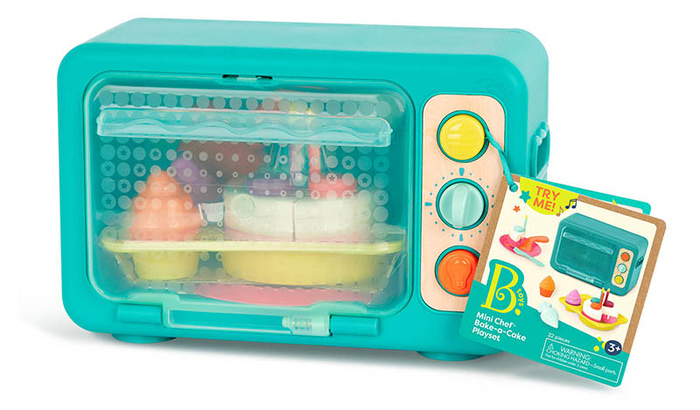 Piekarnik z wieloczęściowym tortem zabawka interaktywna wydająca realistyczne odgłosy i efekty świetle Mini Chef Bake a Cake Playset BX2291Z B.toys