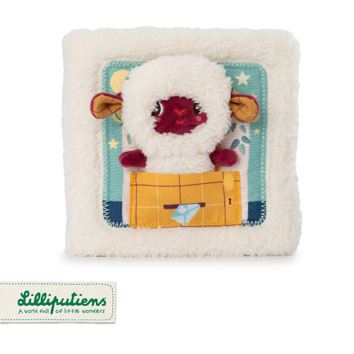 Książeczka aktywizująca z miniprzytulanką Dobranoc Owieczka Yvon Lilliputiens 83536