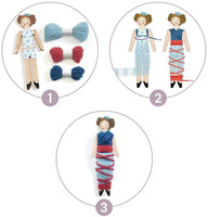 Słodka noc - zestaw do tworzenia laleczek z wełny DJ07953-Djeco, zestawy kreatywne dla dzieci 