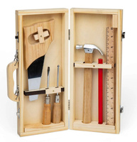 Walizka z narzędziami Mały majsterkowicz 7 elementów Bigjigs 36093 drewniane zabawki dla dzieci