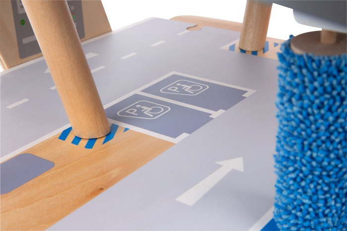 Parking dla dzieci garaż premium z myjnią, windą, stacją samochodów elektrycznych, stacją benzynową 11676- Small Foot, zabawki dla chłopców i dziewczynek