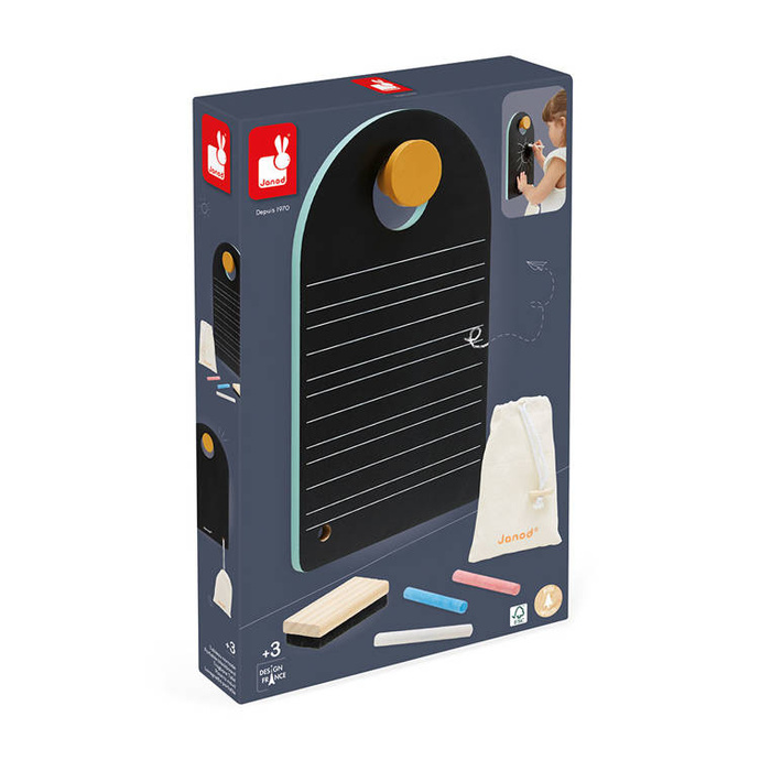 Przenośna dwustronna tablica z akcesoriami Janod J09634