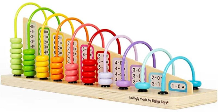 Liczydło dla dzieci Nauka dodawania i odejmowania Bigjigs 36010 zabawki edukacyjne