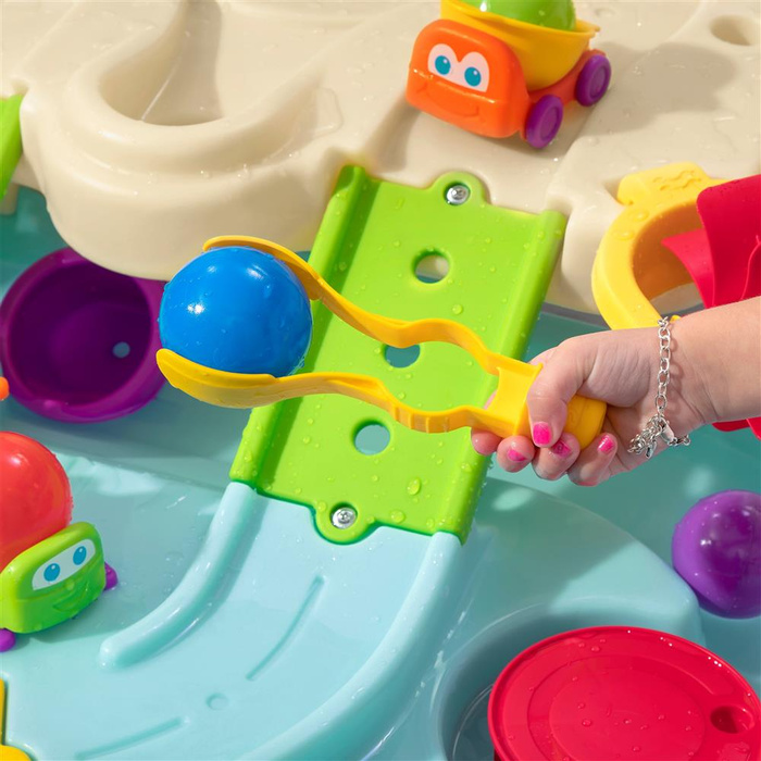 Dwupiętrowy Plac budowy Stół wodny z akcesoriami 2w1 STEP2 400500 dla dzieci do kreatywnej zabawy