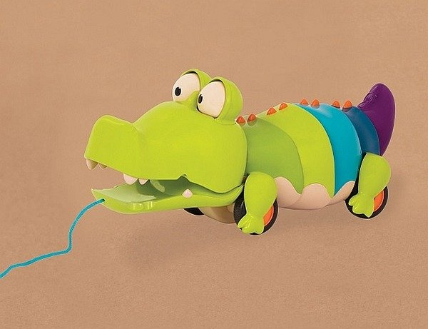 Zabawka do ciągnięcia Głodny krokodylek BX1674- B.toys, zabawka na sznurku
