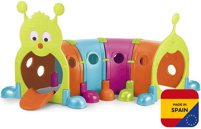 Kolorowy Tunel Gąsienica FEBER 09596 modułowy Plac Zabaw do aktywności dla dzieci