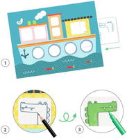 Zestaw artystyczny odrysowywanie Djeco DJ09289 Okna w pojazdach i budynkach