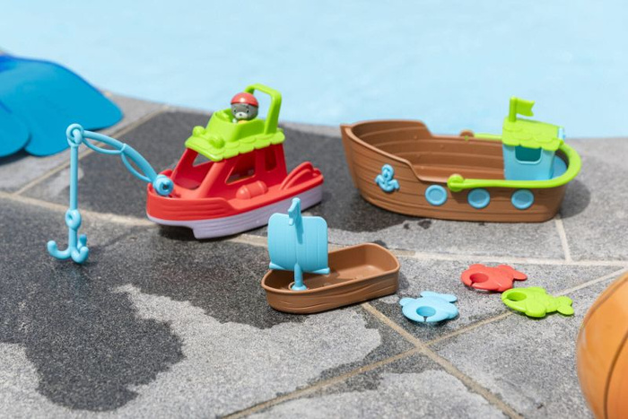 Kuter rybacki Klorofil 700502F, zabawki kąpielowe 3w1