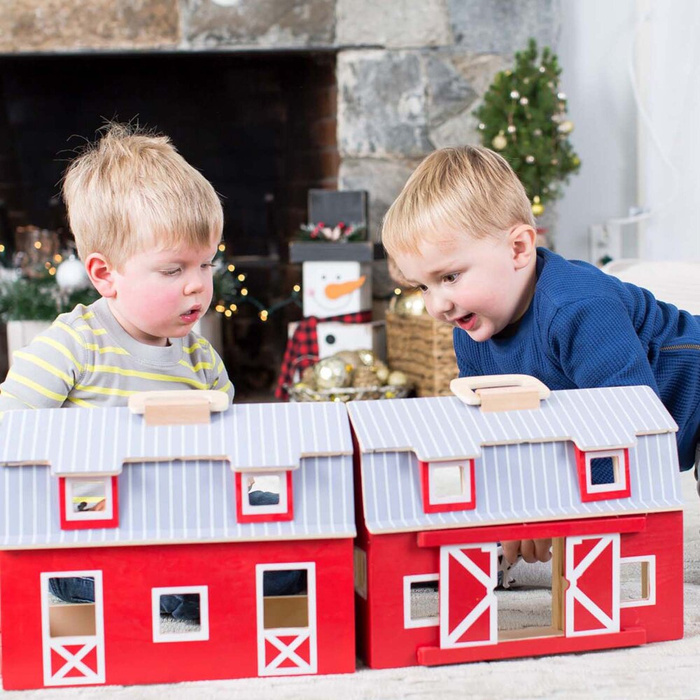 Farma dla dzieci Drewniana Składana Stodoła z 7 Figurkami Zwierząt Melissa and Doug 13700