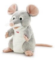 Pluszowa pacynka na rękę, przytulanka, Szara myszka To, 29913-Trudi, zabawa w teatrzyk