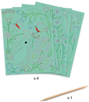 Wydrapywanka Spotkania zwierzątek DJ09717-Djeco, zestaw artystyczny dla dzieci