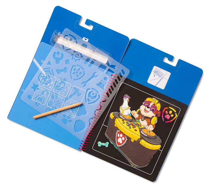 Zdrapywanka z rysikiem Psi Patrol Scratch Art Pad – Chase Melissa and Doug 33259
