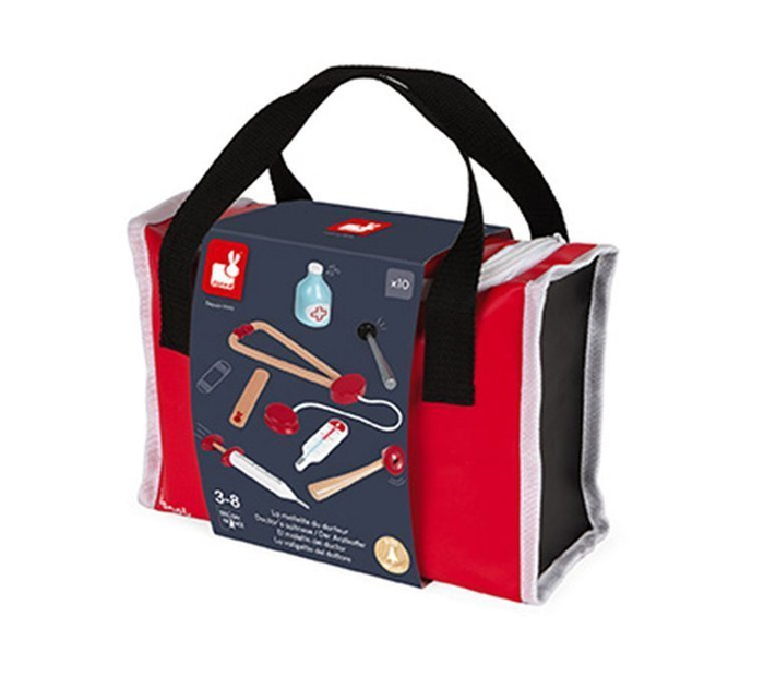 Zestaw dla dzieci zostanę lekarzem 10 el J06513-Janod, zabawki mały lekarz