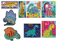 Zestaw kreatywny Mozaika Dinozaury 4+, Janod J07903