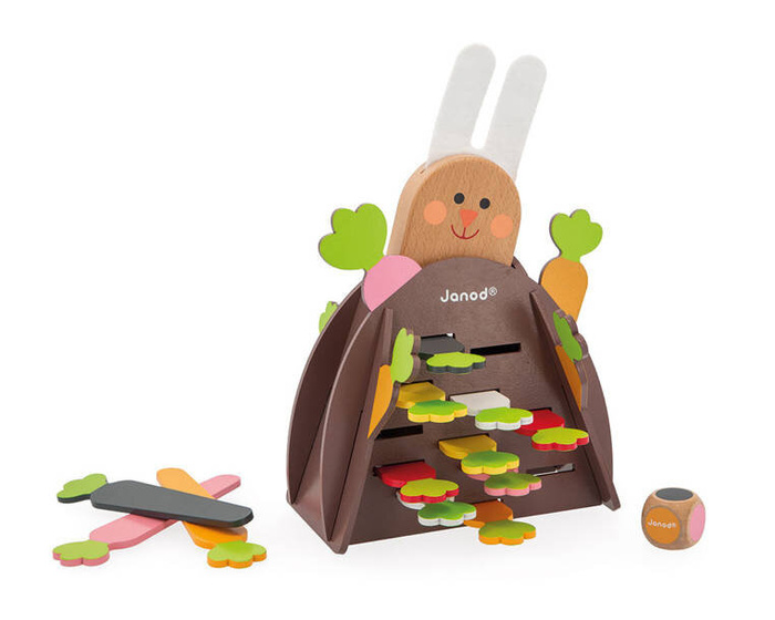 Rodzinna drewniana gra strategiczna Magiczna Marchewka Janod J02473