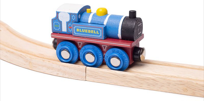Drewniany pociąg parowóz Bluebell Bigjigs Rail BJT423 kolejki dla dzieci