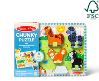 Drewniana układanka z figurkami zwierząt Melissa & Doug 13724