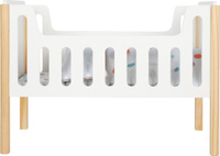 Białe drewniane łóżeczko dla lalek Little Button Small Foot 12495